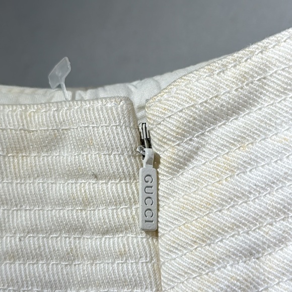 GUCCI White Denim Skirt - Size 44 EU (US 8) - Picture 5 of 11